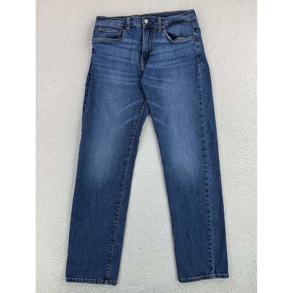 Lucky Brand 221 Straight Jeans Mens 32x32 Blue Med Wash Stretch Denim Pants